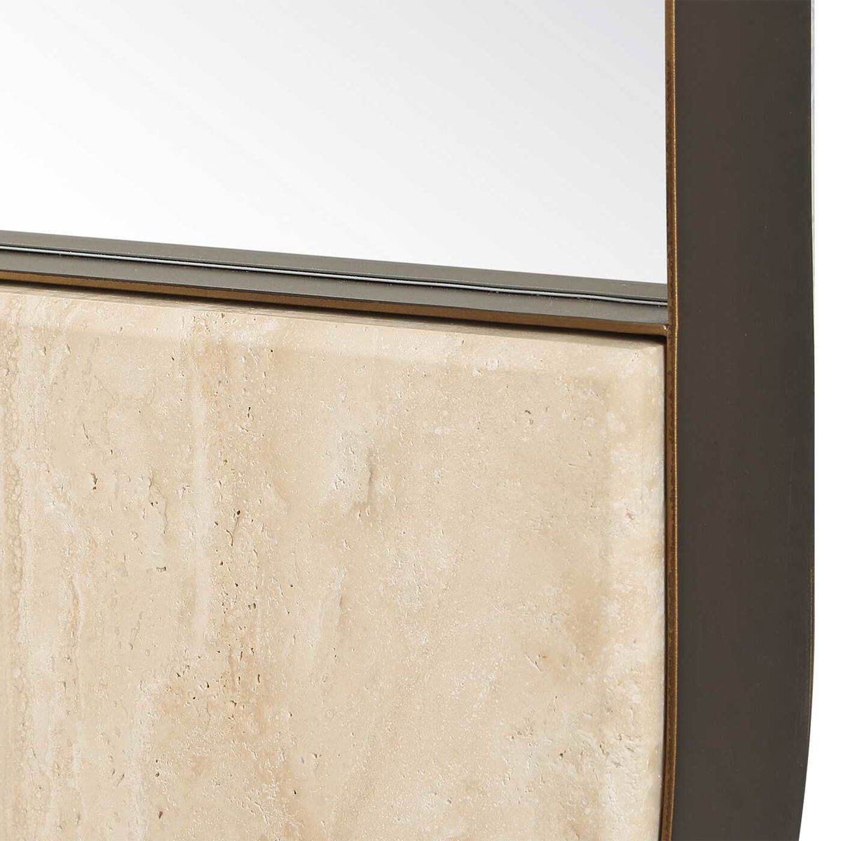 Russo Travertine Tall Oval Mirror, by Uttermost, 19.87" width x 59" height x 1.87" depth View 6