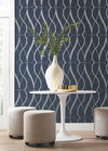 Graceful Geo Navy & Silver Wallpaper thumbnail 2