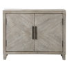 Adalind White Washed Accent Cabinet, Cabinets & Chest by Uttermost, 40" width x 31.75" height x 11" depth thumbnail 1