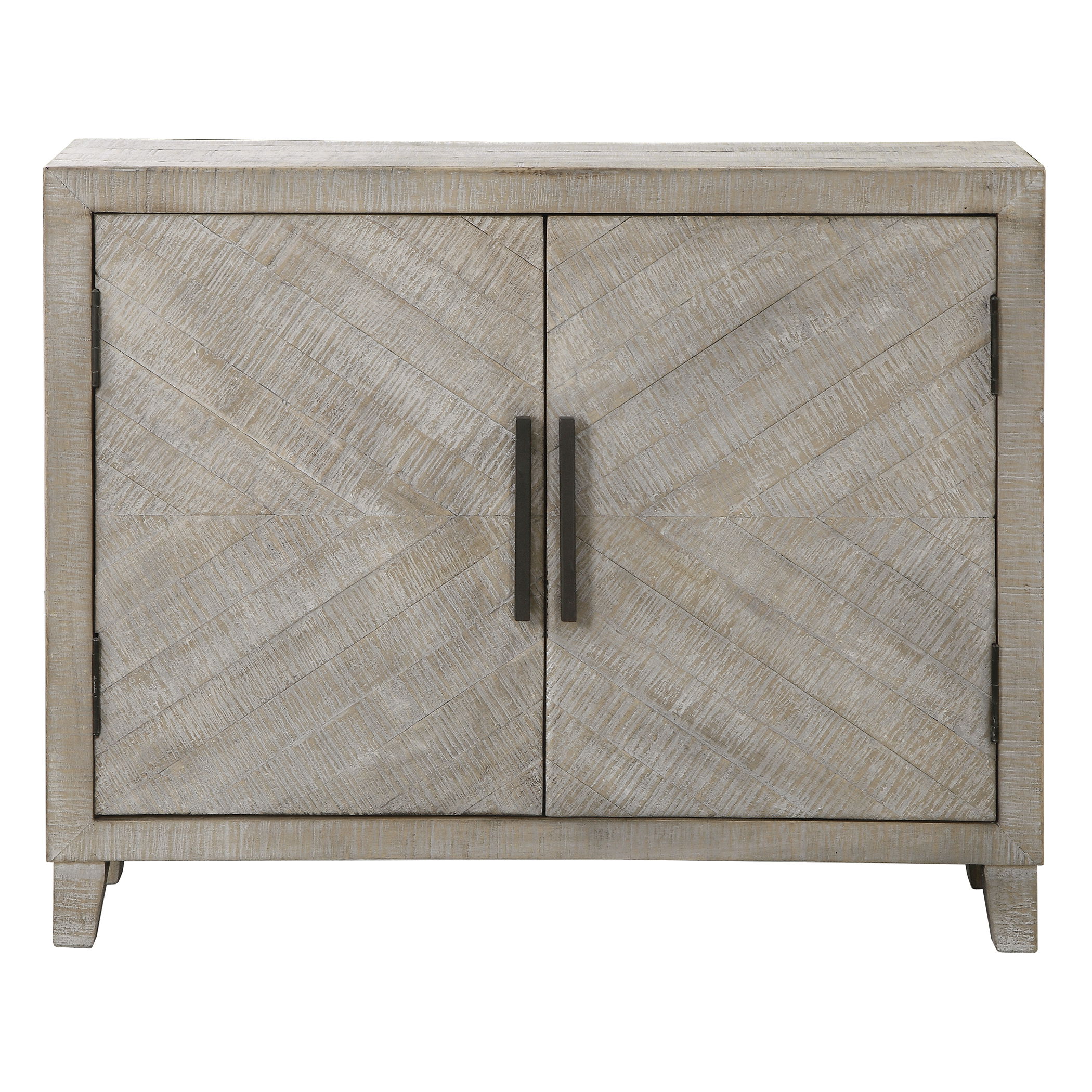 Adalind White Washed Accent Cabinet, Furniture by Uttermost, 40" width x 31.75" height x 11" depth View 1