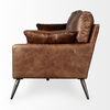 Cochrane II 82L x 33W x 32.25H Brown Leather Three Seater Sofa thumbnail 3
