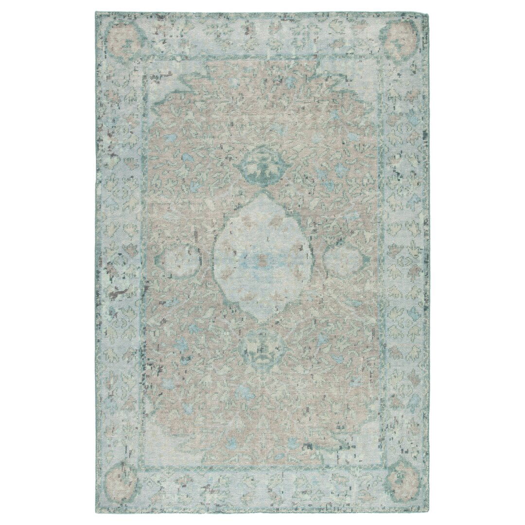 Kai Alessia Overdyed Hand-Knotted Blue/Beige Area Rug large image 