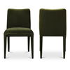 Calla Dining Chair Green Velvet - Set Of Two, by Moe's Home, 20.5" width x 33" height x 23.5" depth thumbnail 3