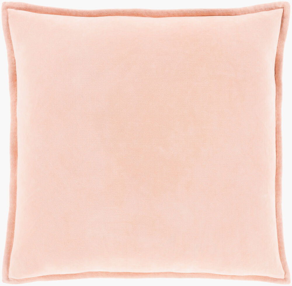 Cotton Velvet Lumbar Pillow Down, Decorative Pillow by Surya, 13" length x 19" width