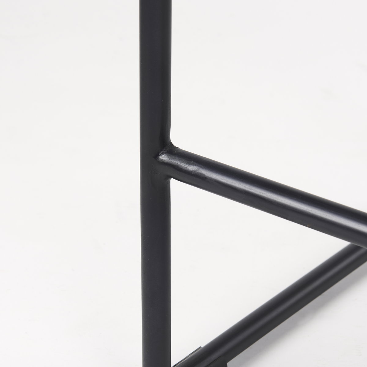 Givens Backless 26in Seat Counter Stool | Natural Wood with Black Metal, Counter & Bar Stool by Mercana, 14.1" length x 15.8" width x 26" height View 10