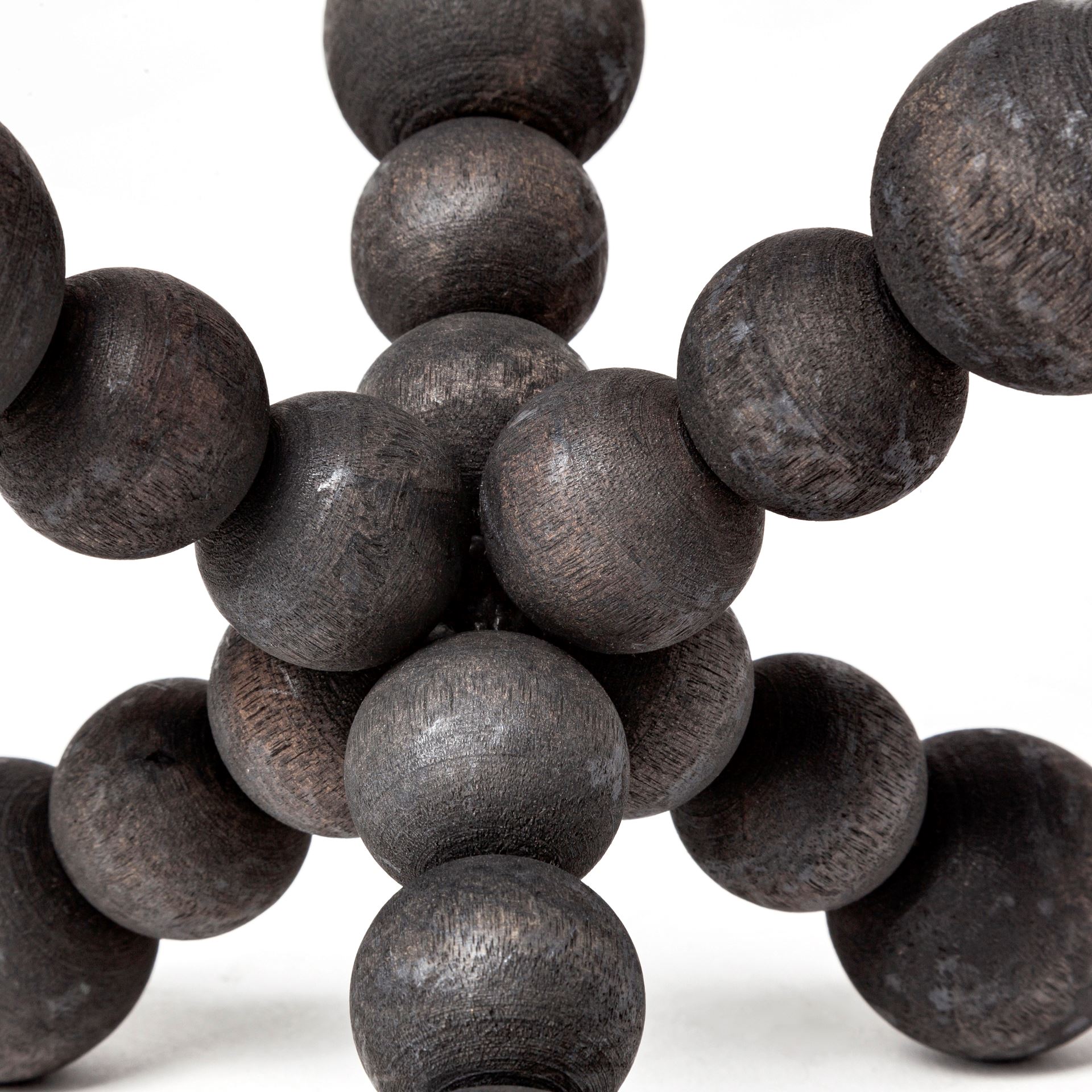 Carollan I (Small) 7L x 7W Black Geometric Wood Ball Jack large image 