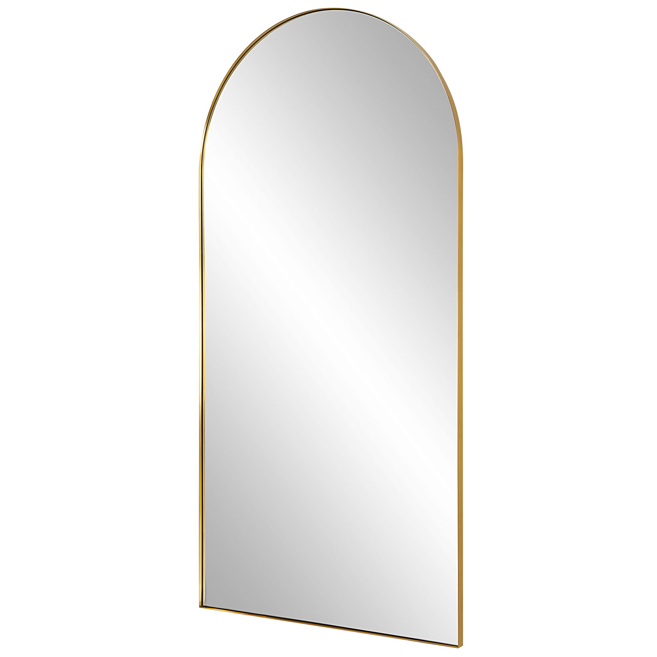 Crosley Antique Brass Arch Mirror large image 