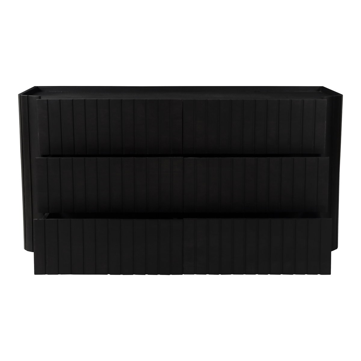 Povera 6 Drawer Dresser Black, by Moe's Home, 51" width x 28" height x 20" depth View 2