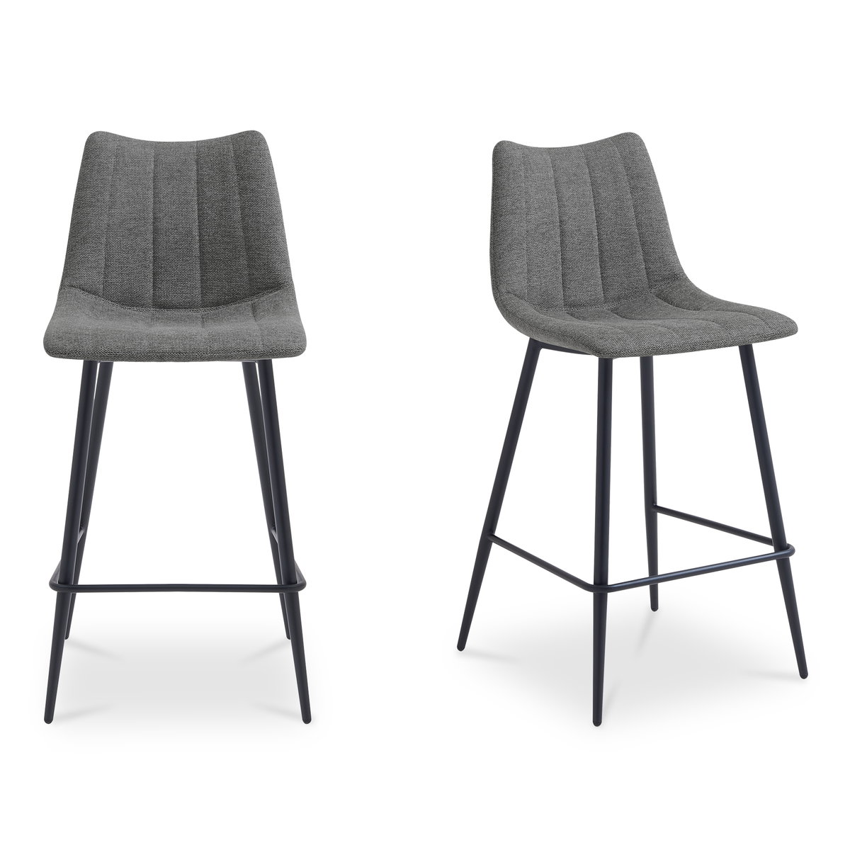 Alibi Counter Stool  Dark Grey-set Of Two, Counter & Bar Stool by Moe's Home, 17.7" width x 37" height x 20" depth View 1