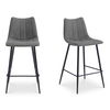 Alibi Counter Stool  Dark Grey-set Of Two, Counter & Bar Stool by Moe's Home, 17.7" width x 37" height x 20" depth thumbnail 1