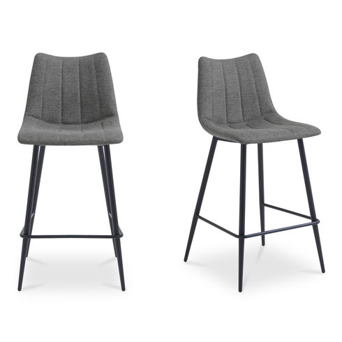 Alibi Counter Stool Dark Grey-set Of Two