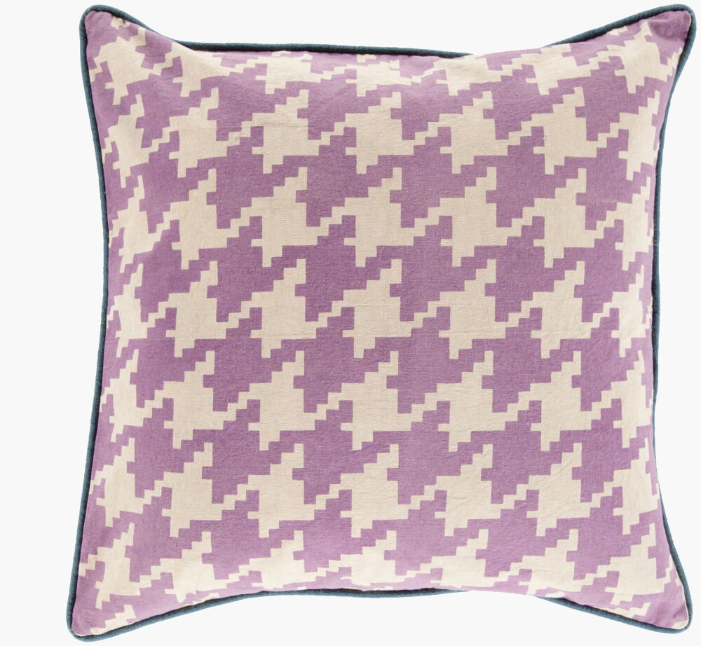Houndstooth Accent Pillow Poly, Decorative Pillow by Surya, 20" length x 20" width