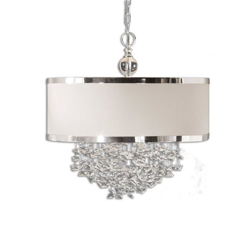 Fascination 3 Light Silken Drum Pendant