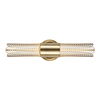 Cret 2 Light LED Brass Sconce thumbnail 4