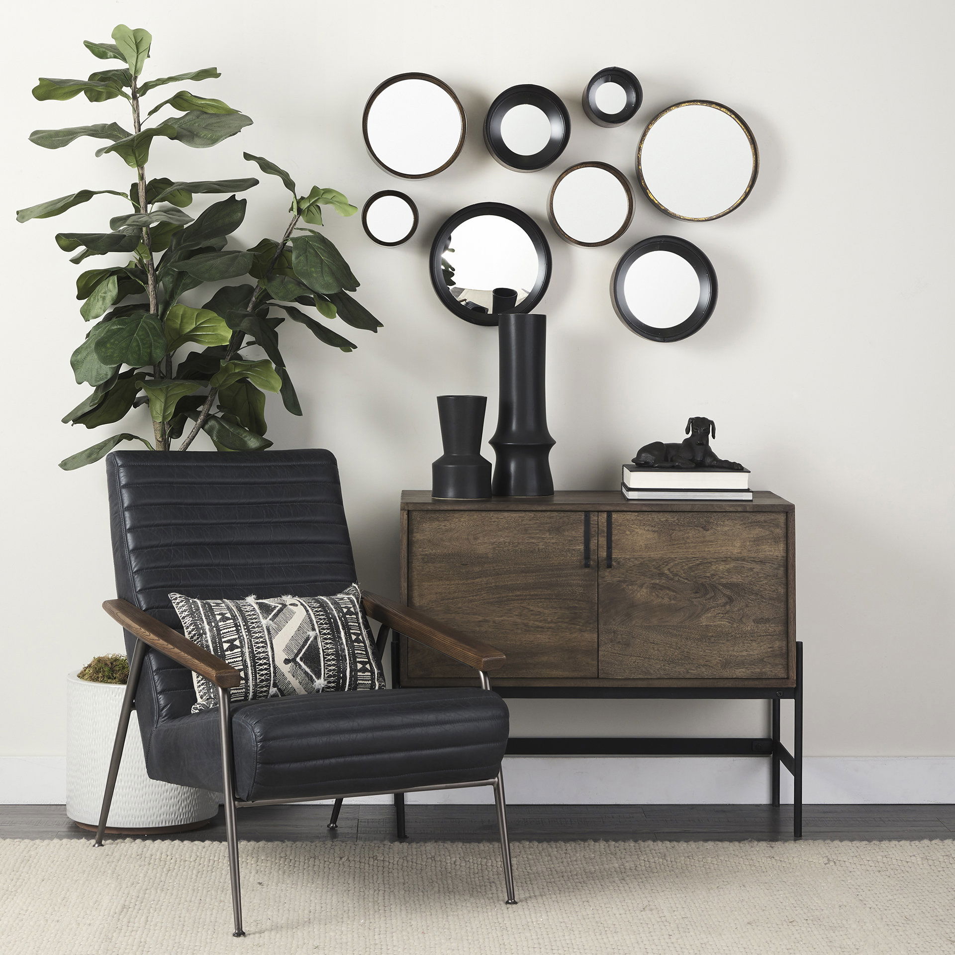 Czar 11L x 7W Black Metal Labrador Retriever, Decorative Object by Mercana, 11" length x 6.75" width x 4.75" height View 2