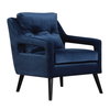 O'Brien Blue Velvet Armchair, Accent Chair by Uttermost, 28" width x 34" height x 34" depth thumbnail 6