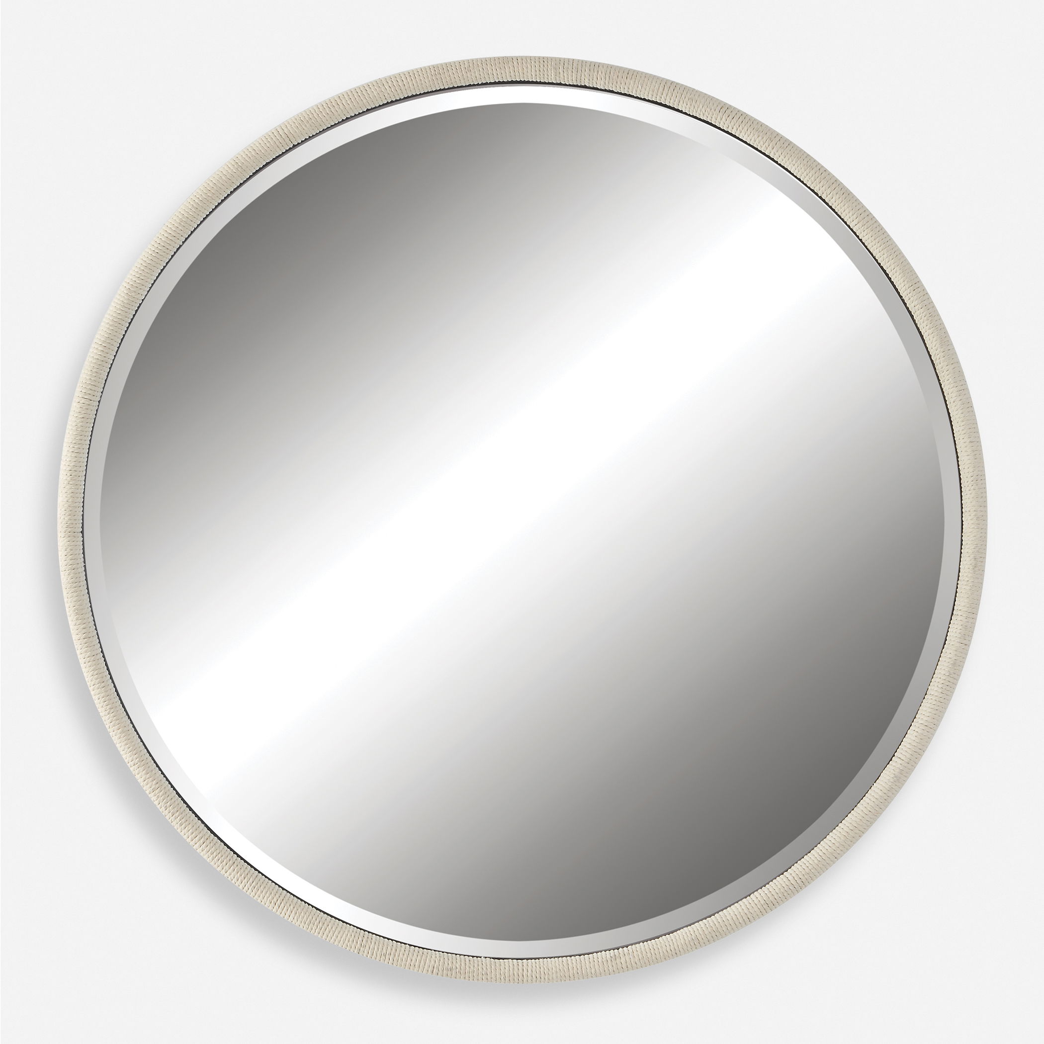 Ranchero White Round Mirror large image 