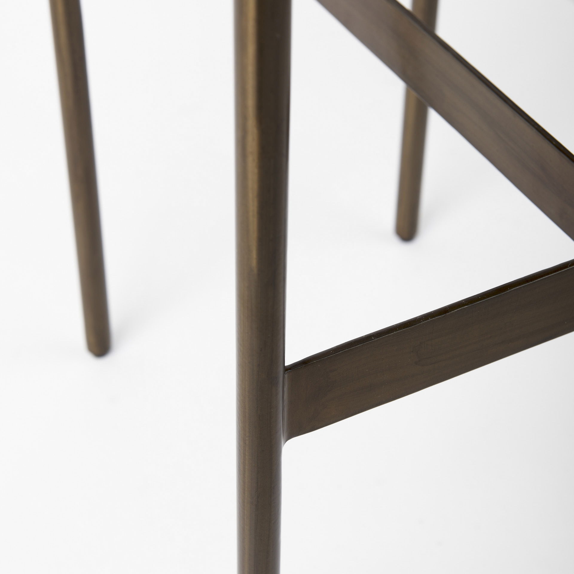Millie 16.75 X 17.75 X 30 Hair-on-hide Seat with Gold Frame Bar Stool large image 