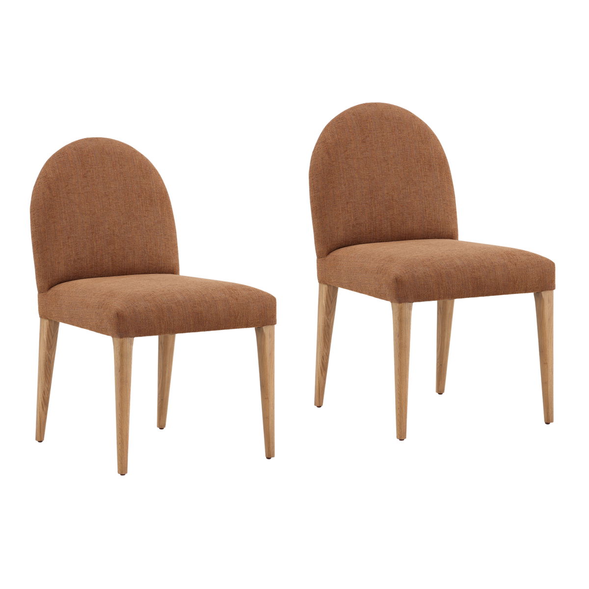 Memphis Dining Chair Set of 2 Brown, by Dovetail, 20.1" width x 34.5" height x 25.2" depth View 1