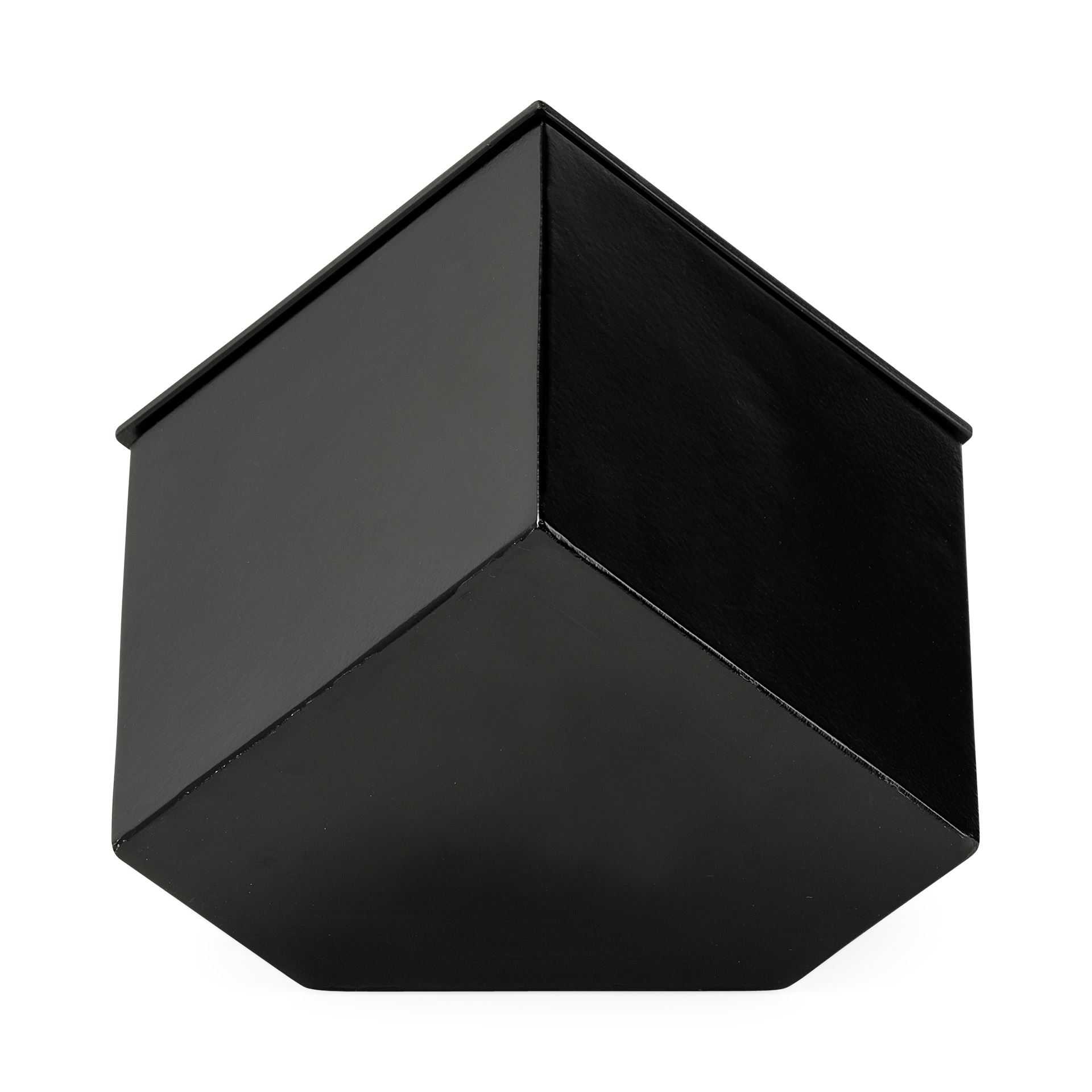Ralph II Black Metal Cube Table Clock large image 