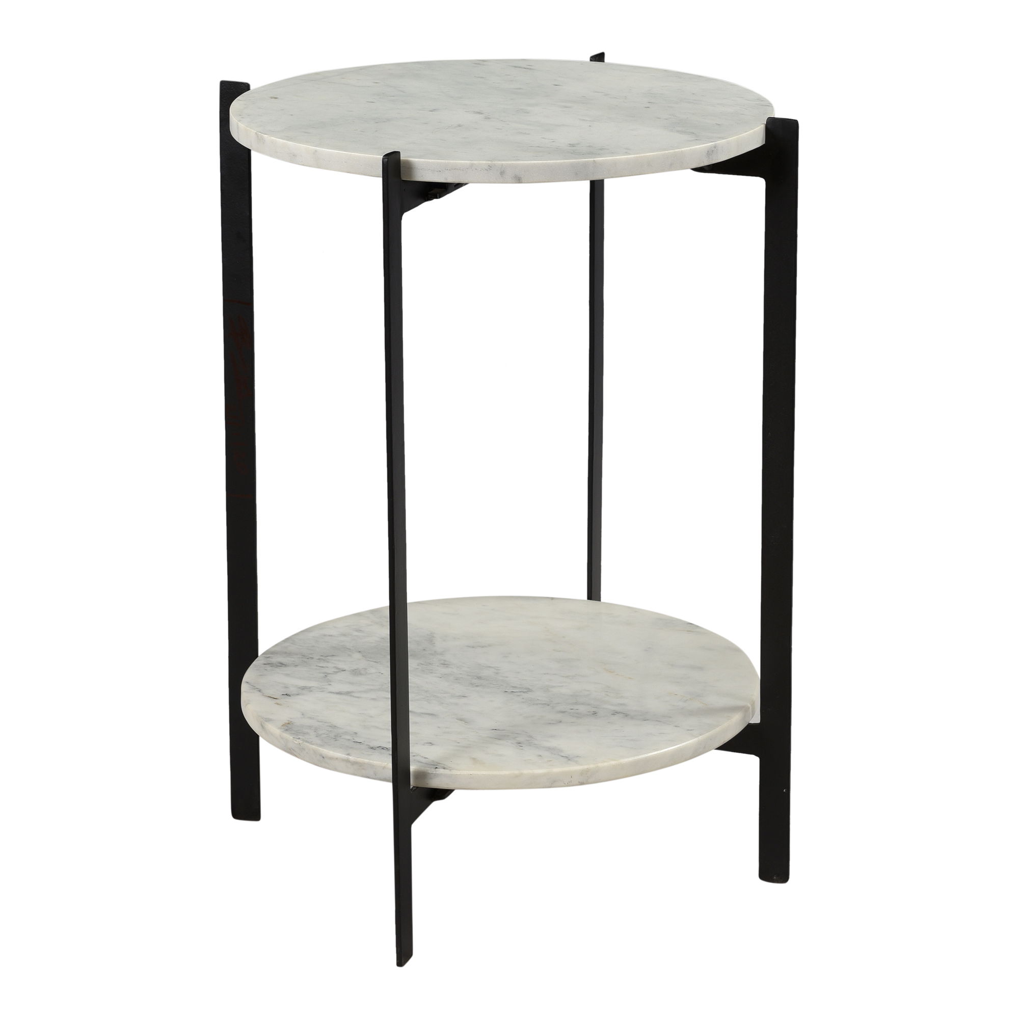 Melanie Accent Table White, Side & End Table by Moe's Home, 18" width x 24" height x 18" depth View 2