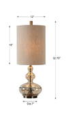 Formoso Amber Glass Table Lamp, by Uttermost, 12" width x 32.75" height x 12" depth thumbnail 3
