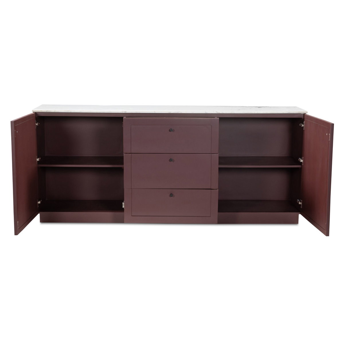 Nadine Sideboard Deep Burgundy, Cabinets & Sideboard by Moe's Home, 78" width x 33" height x 20" depth View 4