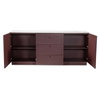Nadine Sideboard Deep Burgundy, Cabinets & Sideboard by Moe's Home, 78" width x 33" height x 20" depth thumbnail 4