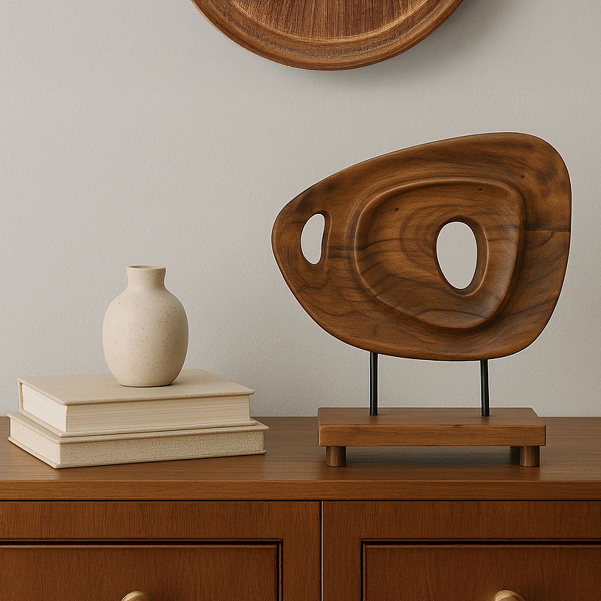 Saddler Sculpture Natural Acacia, Figurines & Statue by Moe's Home, 14" width x 15" height x 4.5" depth View 5