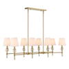 Arques 8 Light Linear Chandelier, Pendant by Uttermost, 48" width x 14.5" height x 18.12" depth thumbnail 5