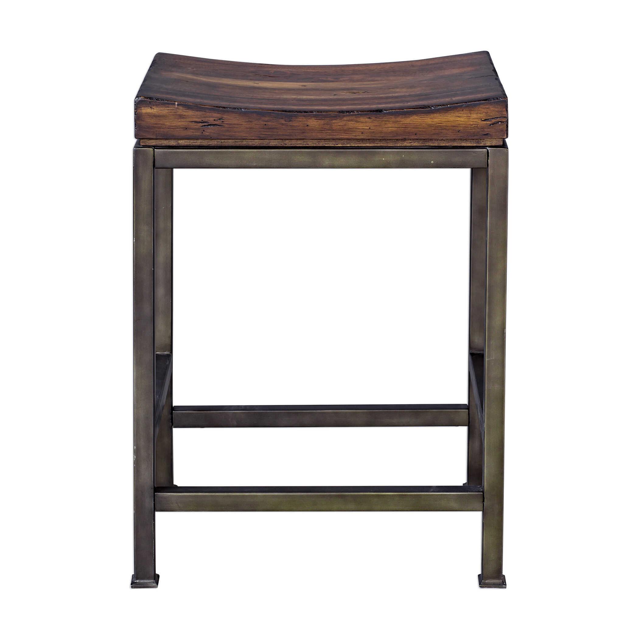 Beck Wood Counter Stool, Furniture by Uttermost, 18" width x 24" height x 14" depth View 4