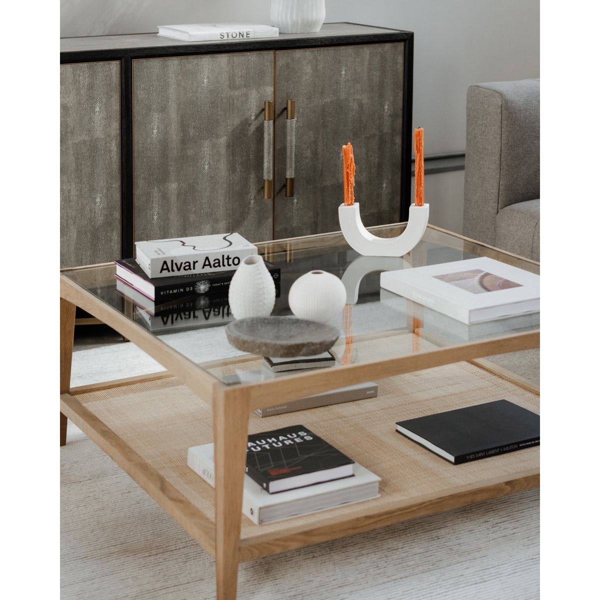 Harrington Coffee Table Natural, by Moe's Home, 39.5" width x 16.5" height x 39.5" depth View 6