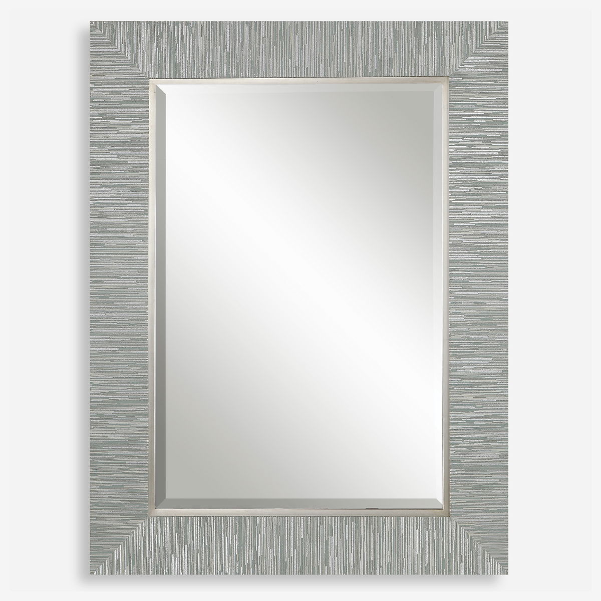 Belaya Gray Wood Mirror, by Uttermost, 28" width x 38" height x 1.25" depth View 1