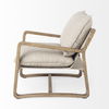 Brayden 28.3L x 34.1W x 35H Light Brown Wood with Beige Fabric Seat Accent Chair thumbnail 7