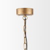 Rhone Gold Metal and Wood Beaded Chandelier thumbnail 2