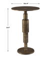 Descend Gold Accent Table, Furniture by Uttermost, 14" width x 22.5" height x 14" depth thumbnail 3