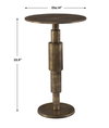 Descend Gold Accent Table, Side & End Table by Uttermost, 14" width x 22.5" height x 14" depth thumbnail 3