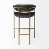 Parker Low Back 26.5in Seat Counter Stool | Brown Faux Leather, Counter & Bar Stool by Mercana, 19" length x 19.75" width x 36" height thumbnail 5