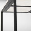 Nathan II 18' x 20' Square Top White Marble and Black Metal End/Side Table thumbnail 12