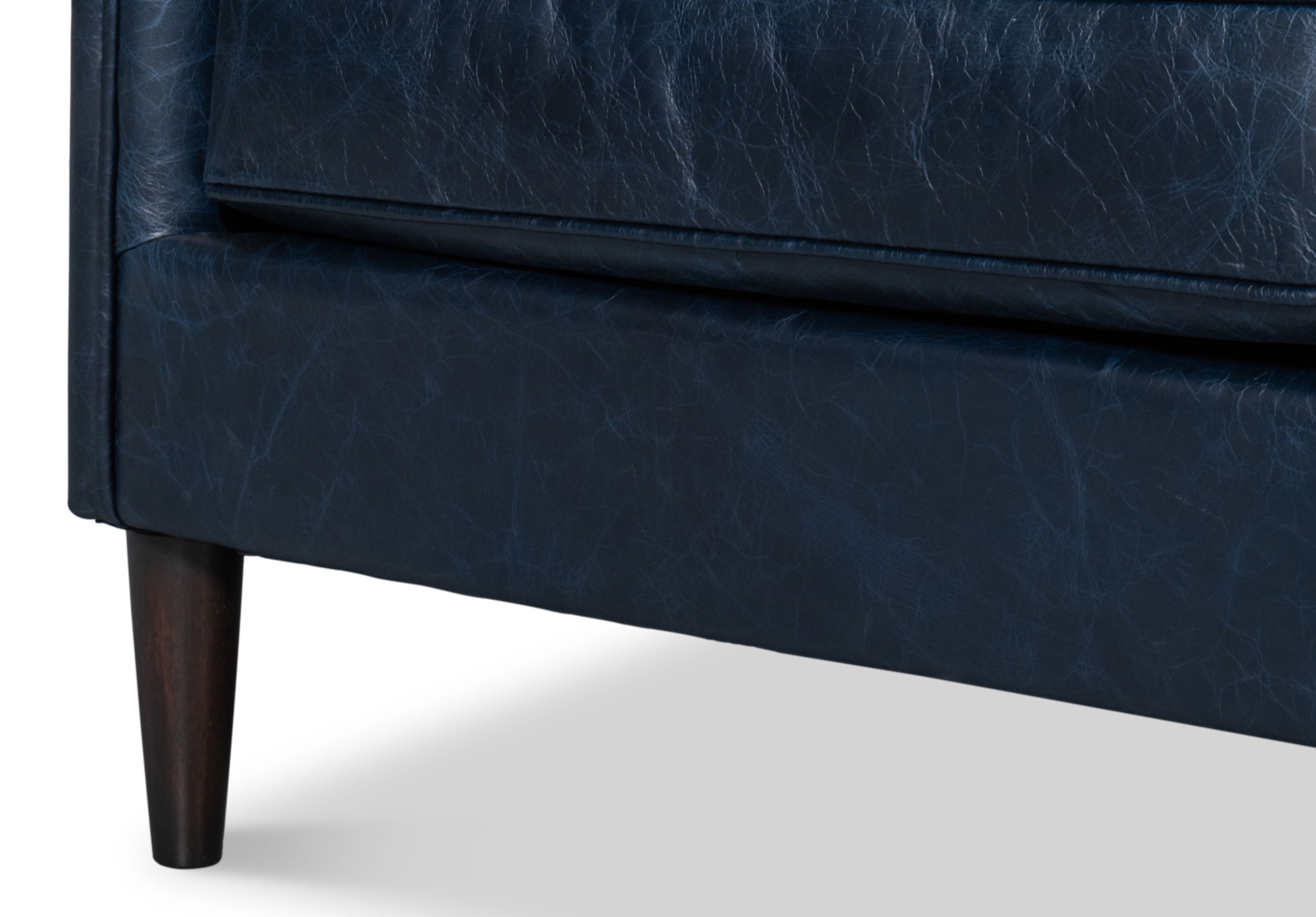 Alehandro Leather Sofa  Chateau Blue large image 