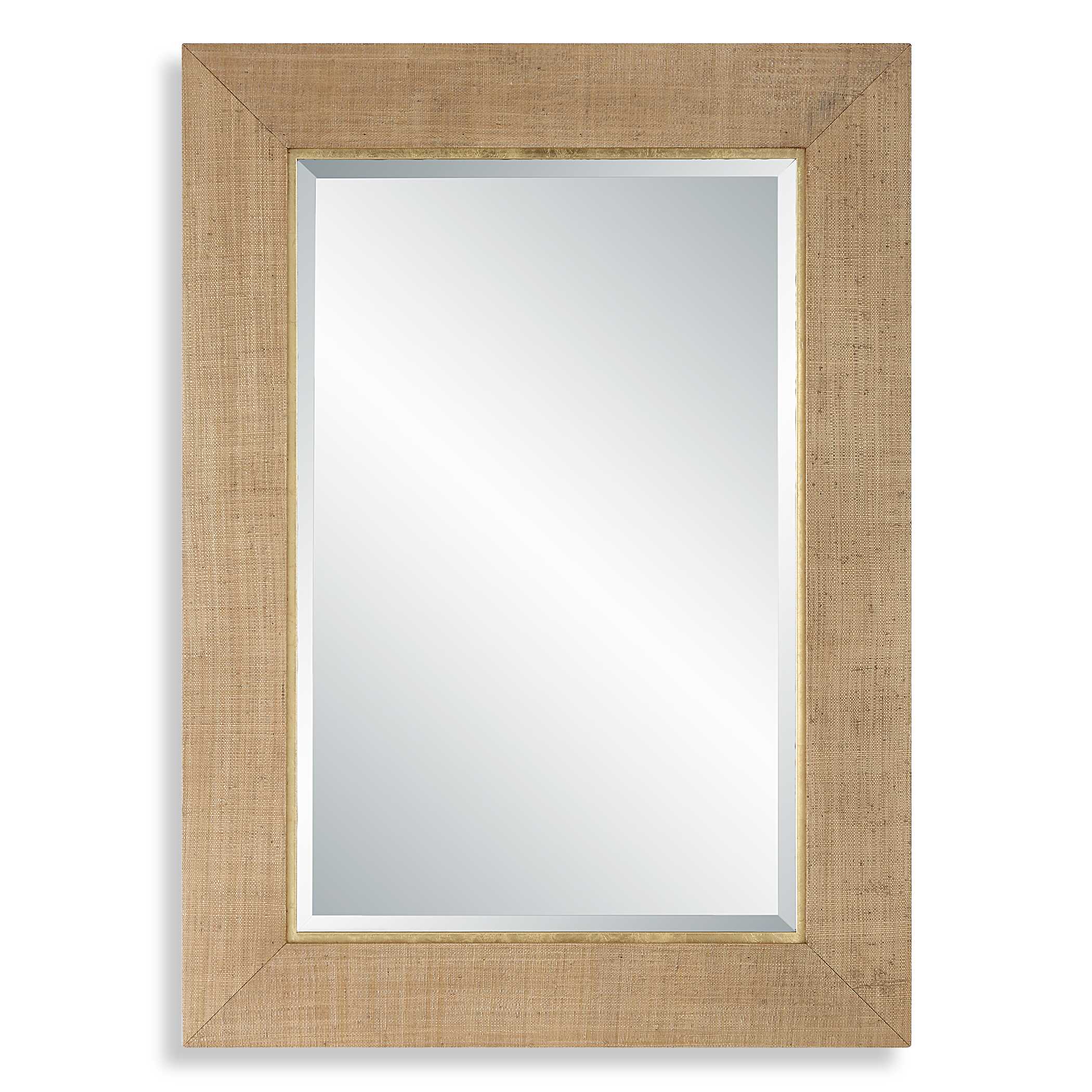 Bungalow Grass Cloth Mirror, by Uttermost, 32" width x 44.38" height x 1.5" depth View 1