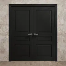 Online Designer Bedroom Interior Solid French Double Doors | Ego 5012 | Wood Interior Solid Panel Frame | Closet Bedroom Modern Doors