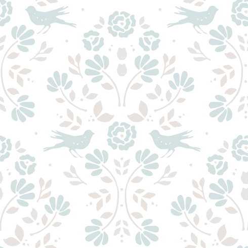Rose Lindo Woodland Sky Blue Peel & Stick Wallpaper