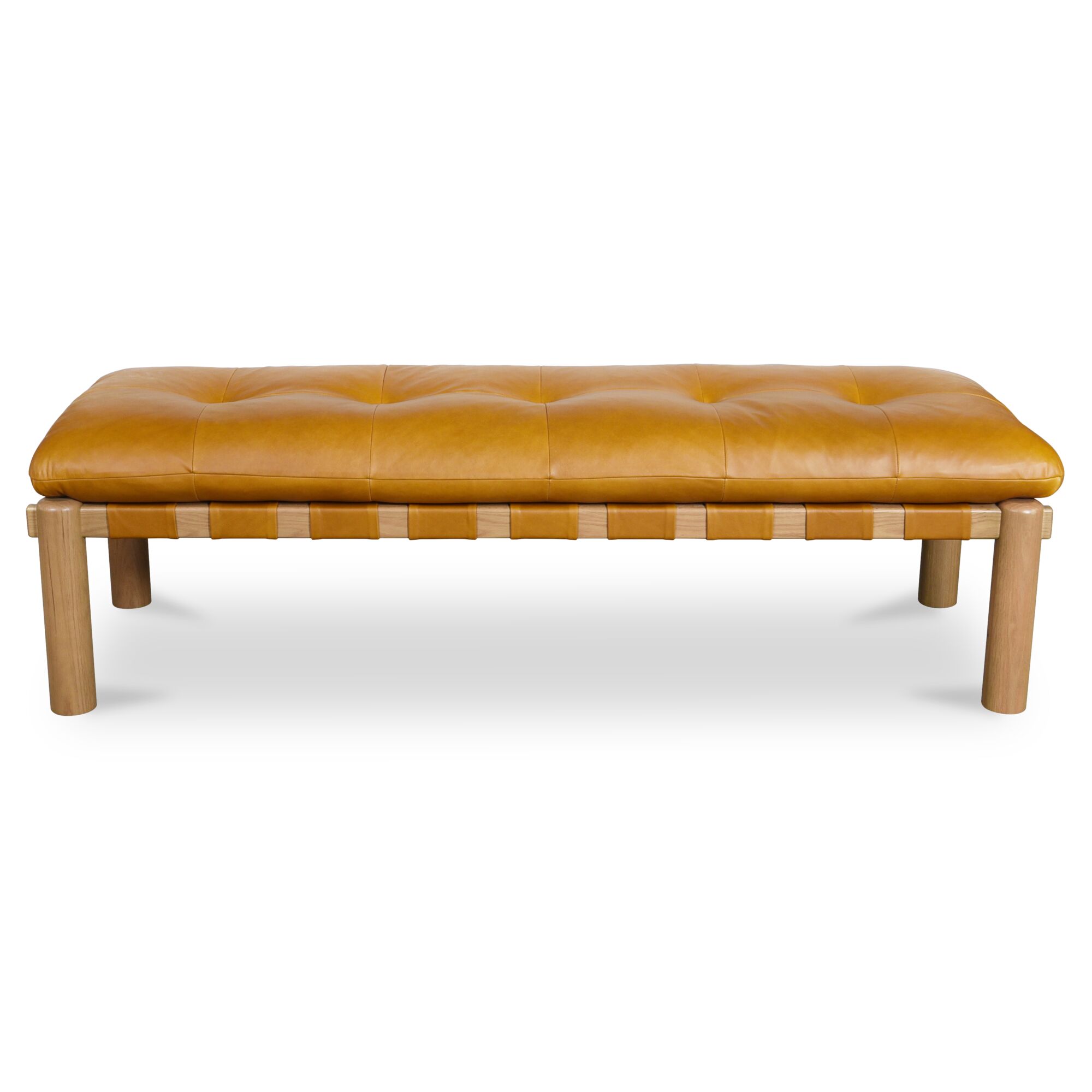 Costello Bench Tan, Benche by Moe's Home, 61" width x 18" height x 20" depth View 1