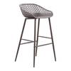 Piazza Outdoor Barstool Grey - Set Of Two, Outdoor Chair by Moe's Home, 1'7.29" width x 3'1.2" height x 1'7.68" depth thumbnail 6
