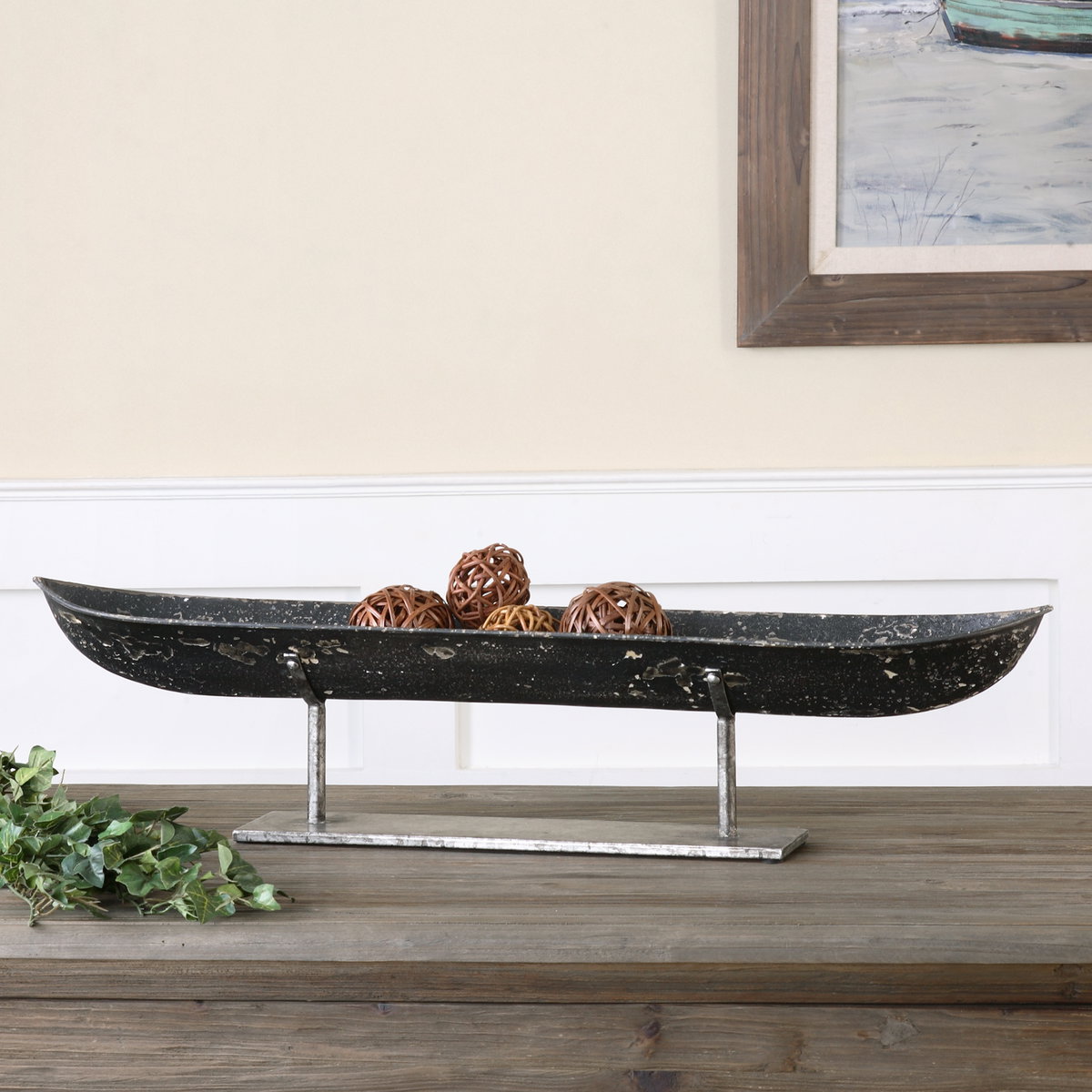 River Boat Sculpture, Decorative by Uttermost, 30.25" width x 5" height x 7.12" depth View 2