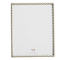 Online Designer Bedroom Rope Plated Frame, Silver - 8 x 10"