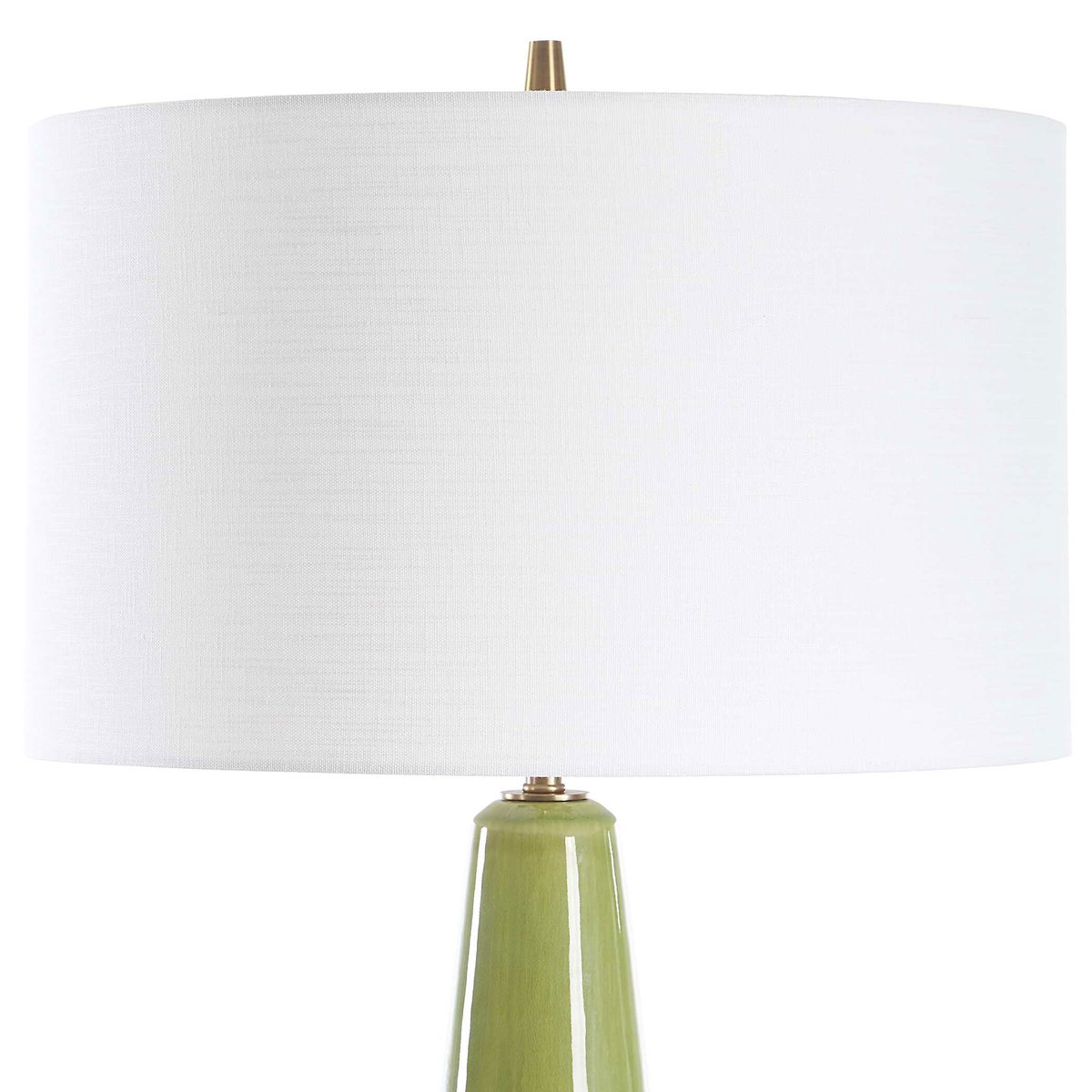 Mendell Moss Green Table Lamp, by Uttermost, 20" width x 39.5" height x 20" depth View 6