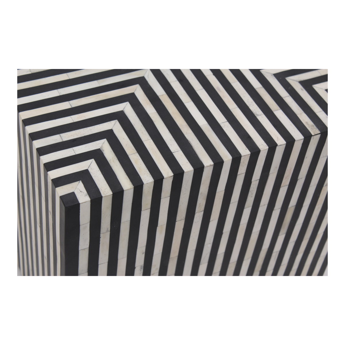 Terning Side Table Black And White, Side & End Table by Moe's Home, 18" width x 16" height x 18" depth View 4