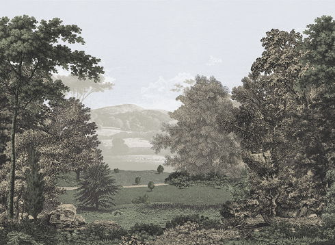 Scenic Pastures Morning Light Peel & Stick Mural